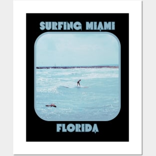 Vintage Surfing Miami, Florida Posters and Art